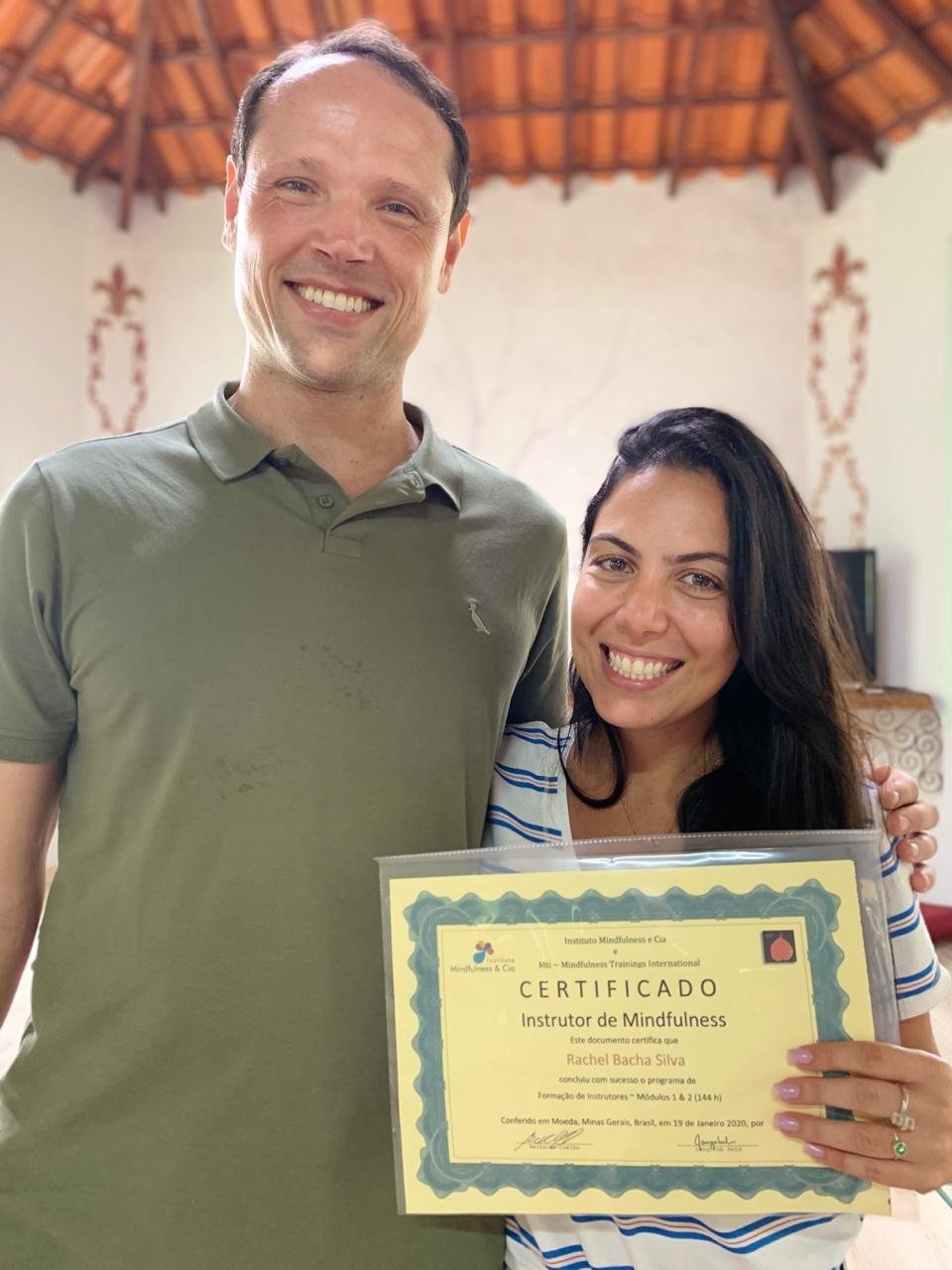 Rachel na formação em mindfulness
